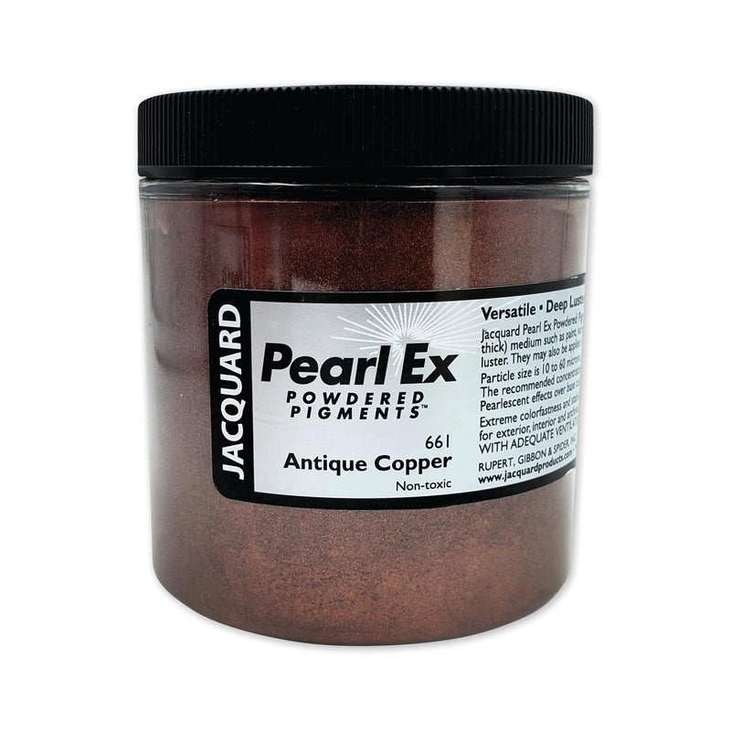 Jacquard Pearl Ex Pigment Powder 4oz Antique Copper - Loose Mica Powder for Epoxy Resin, Watercolors, Calligraphy Ink & Clay - Epoxy Pigment Powder - Epoxy Resin Color - Image 1
